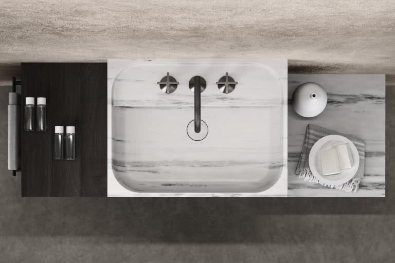 Ein Waschtisch aus weissem Gold