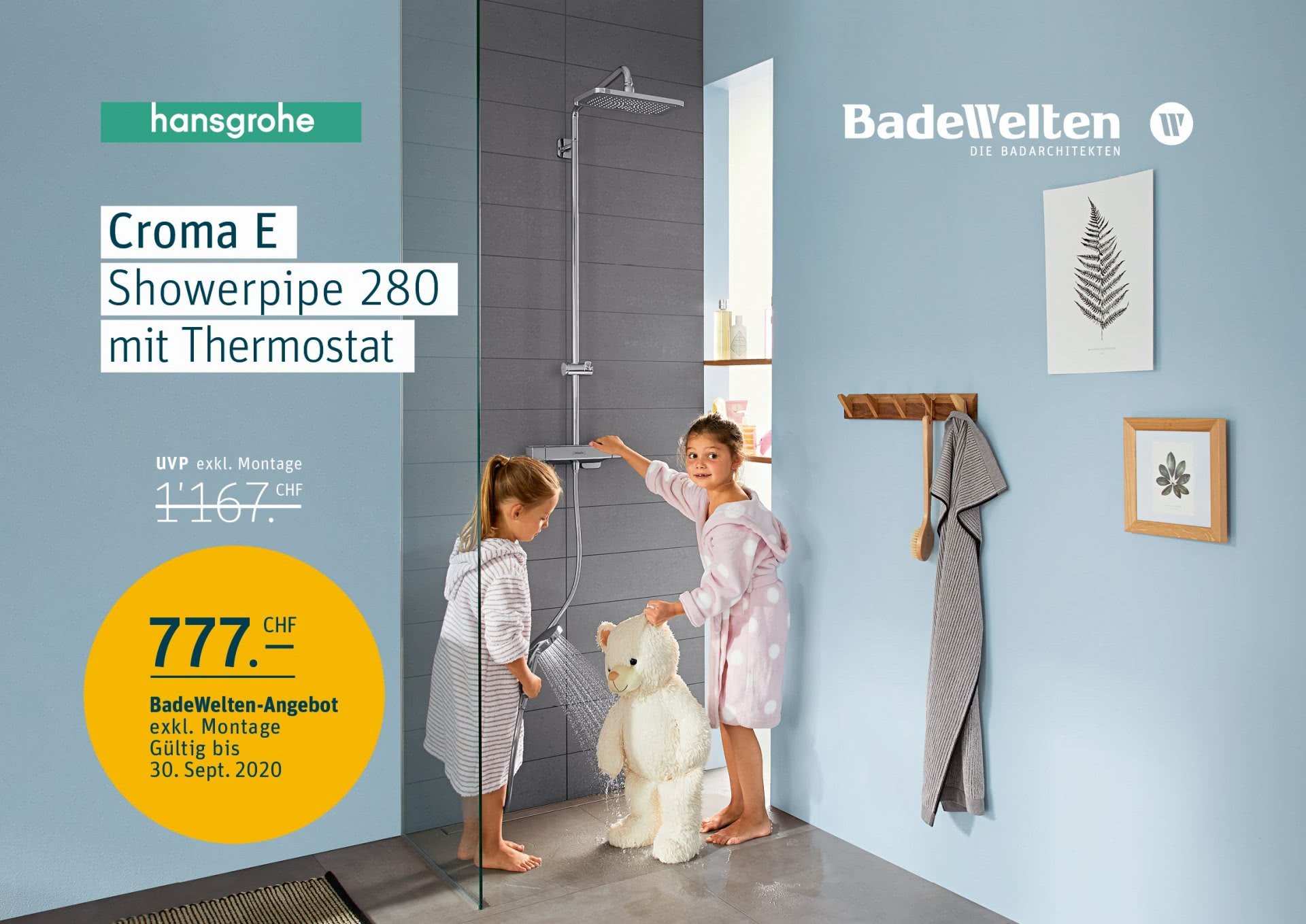 Hansgrohe Aktion Duschsystem Croma E Showerpipe 280